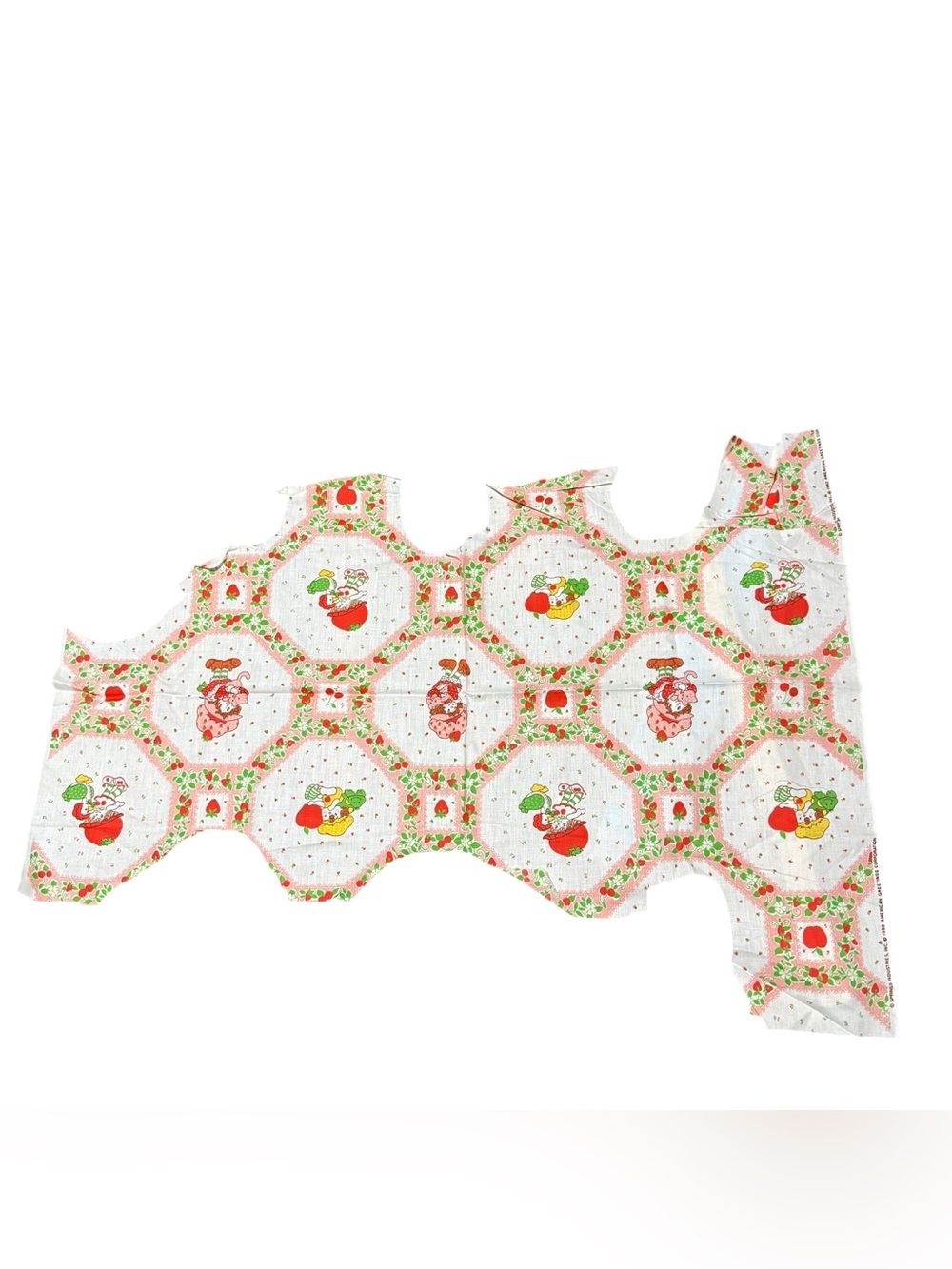 Vintage Strawberry Shortcake Fabric Remnants - Picture 8 of 13